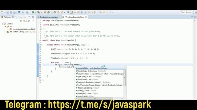 Java 8 Predicate Joining example -3 смотреть онлайн