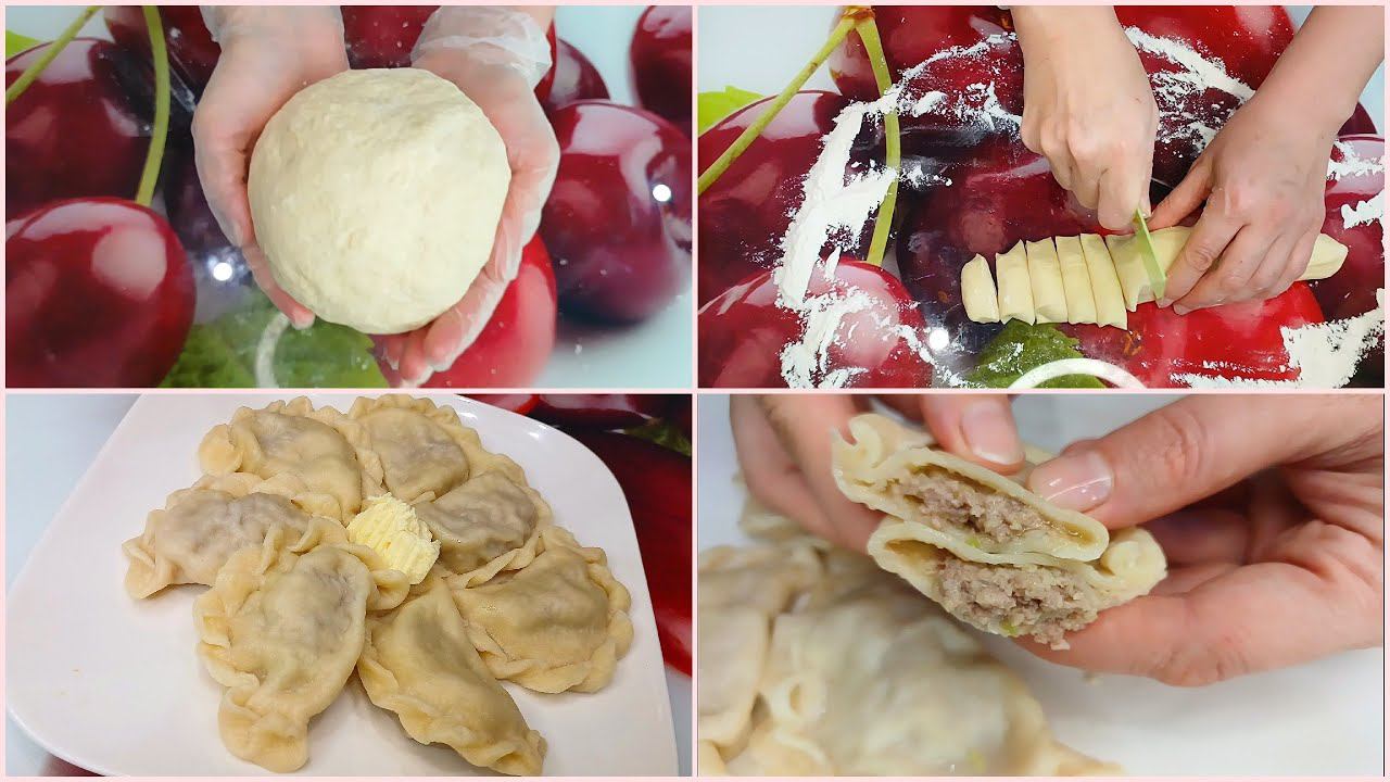 Вареники с сочной начинкой. Делюсь удачным рецептом теста. Подходит для пельменей, мантов. Не рвётся смотреть онлайн