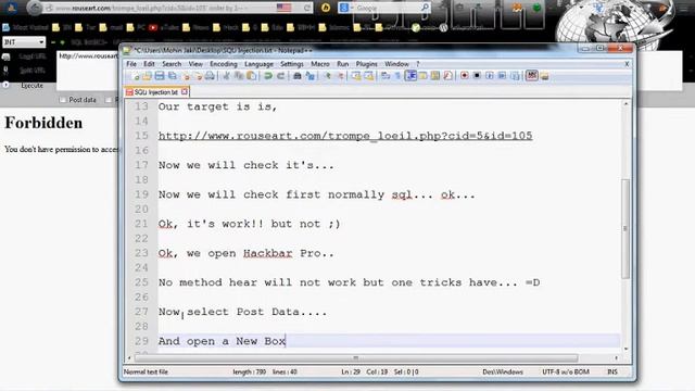 Post Method SQL Injection смотреть онлайн