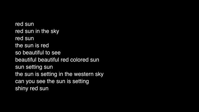 Red Sun Song Lyrics Video