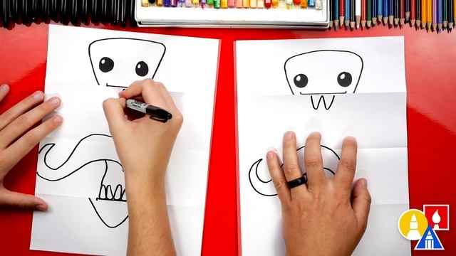 How To Draw A Candy Corn Monster Folding Surprise смотреть онлайн