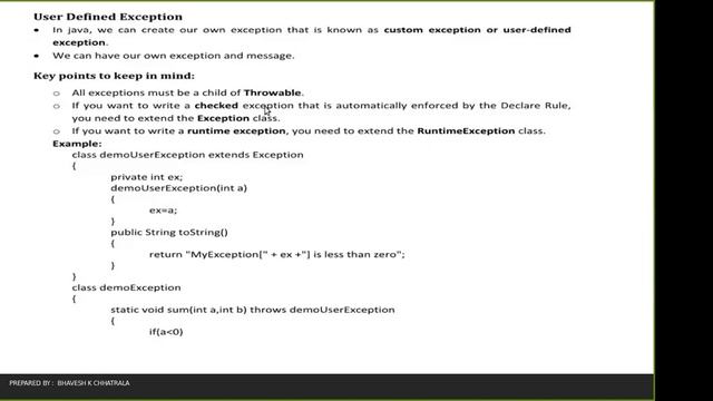 Throws Keyword , User Define Exception , Exception , Try and Catch , Java смотреть онлайн