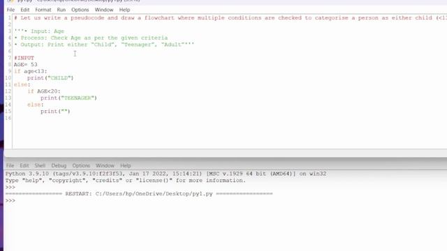write a pseudocode and draw aflowchart where multiple conditions arechecked to categorise a personn смотреть онлайн