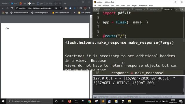 Use Flask to create a PDF from Html смотреть онлайн