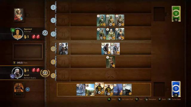 The Witcher 3 - Starting Deck vs Fergus the Armorer (Gwent) смотреть онлайн