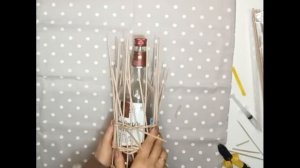 Корзинка для бутылки. Плетение из бумажной лозы для начинающих. Все необходимое - в наборе.