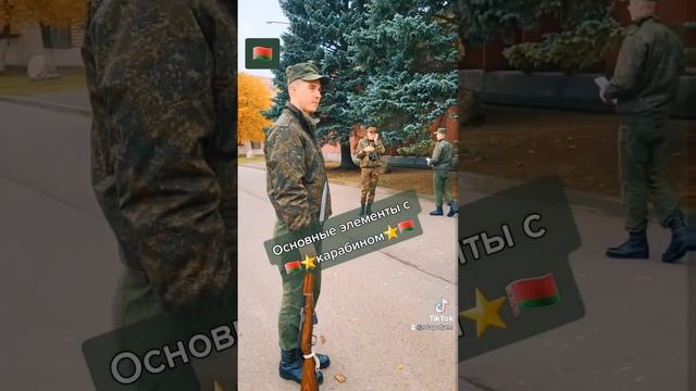 Видеоурок ч. 34. Строевая подготовка. Основные элементы с карабином. Минская военная комендатура. смотреть онлайн