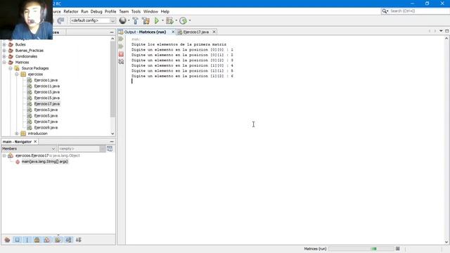 81 . Curso De Java II Matrices II Ejercicio -  Sumar , Restar Y Multiplicar Dos Matrices De 3 Por 3