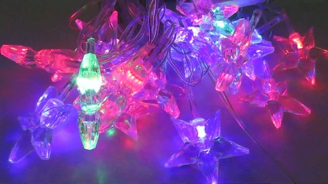 Гирлянда светодиодная разноцветная, меняющая цвет «Звёзды» смотреть онлайн