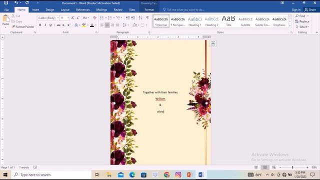 how to make a wedding invitation card using Microsoft Word || FREE TEMPLATE смотреть онлайн
