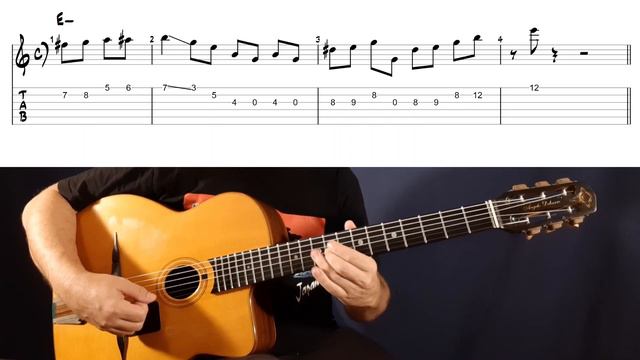 Dinah Django Reinhardt Em Lick - Gypsy Jazz Guitar Lesson - Manouche Tutorial Free Tab смотреть онлайн