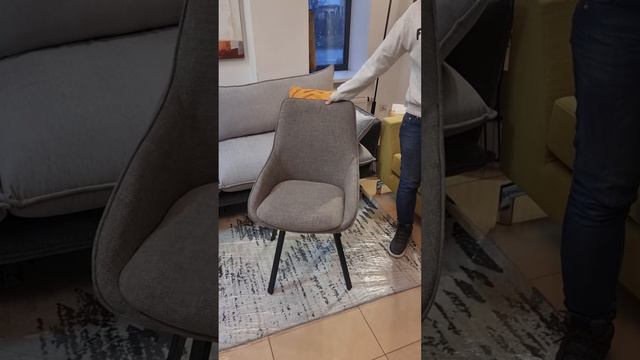 Стул поворотный La Forma Haston Светло-серый смотреть онлайн