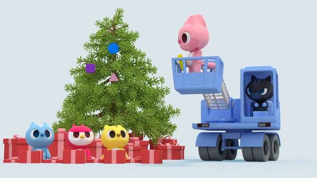 Learn colors with Miniforce | Hang the shape on a tree | Colored Shape | Mini-Pang TV 3D Play смотреть онлайн