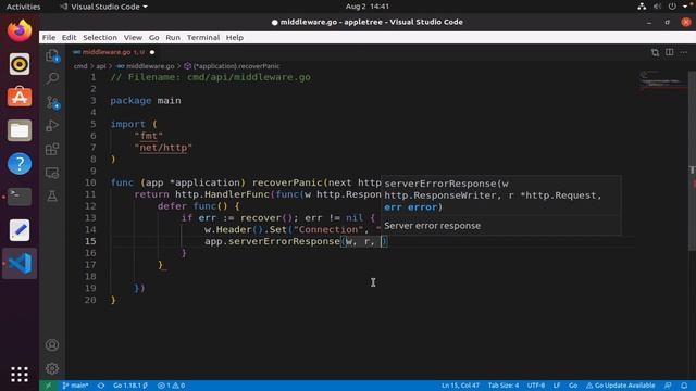 Building APIs with Go - Panic Recovery смотреть онлайн