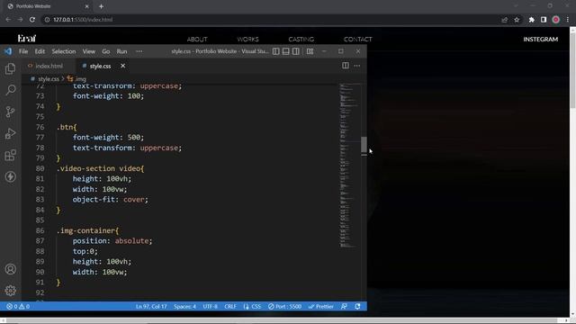 Completed Animated Personal Portfolio Website Using HTML CSS & GSAP ScrollTrigger смотреть онлайн