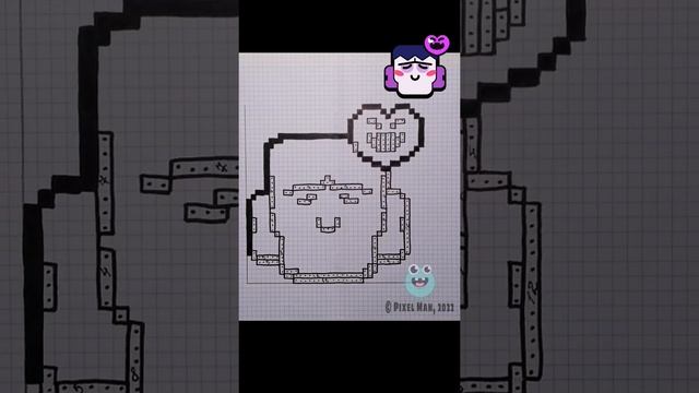 Как нарисовать значок ФРЭНК по клеточкам Бравл Старс | Brawl Stars смотреть онлайн