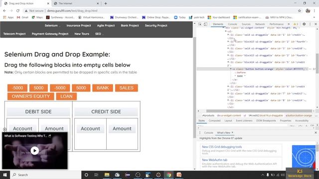 How to handle Drag and Drop on a Web page || using Actions Class || WebDriver II Selenium#Automatio смотреть онлайн