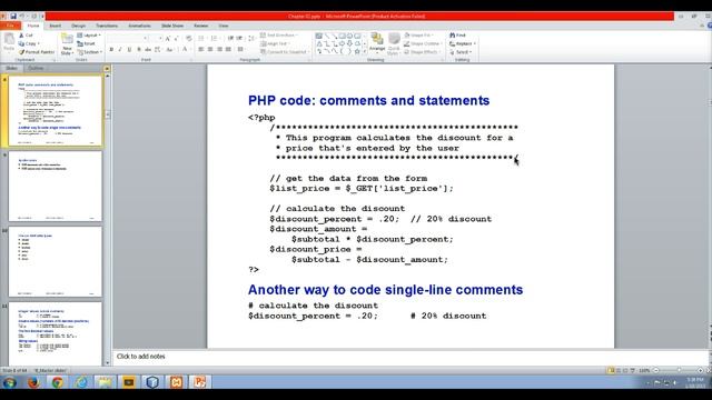 Ch 2 - PHP Comments and Statements смотреть онлайн