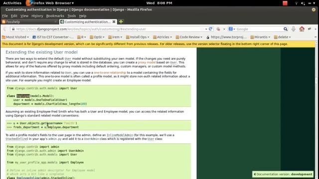 Python Django Extending the existing User model with custom fields смотреть онлайн