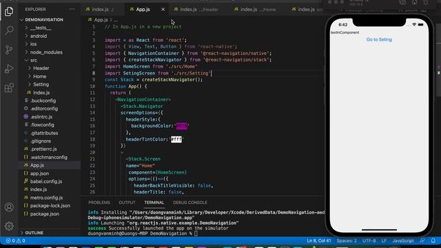 React navigation custom header bar for react native app смотреть онлайн