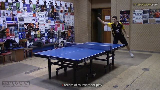 Завершающий удар накладкой SPINLORD Marder III на основании SPINLORD Combi Carbon