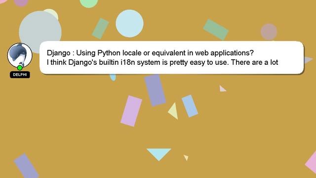 Django : Using Python locale or equivalent in web applications? смотреть онлайн