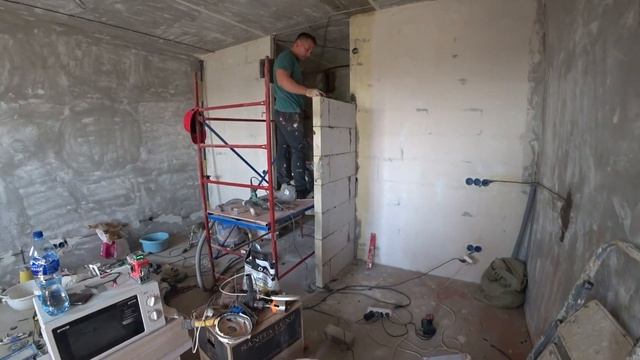Ремонт квартиры с нуля,своими руками/перегородки из газоблоков. смотреть онлайн