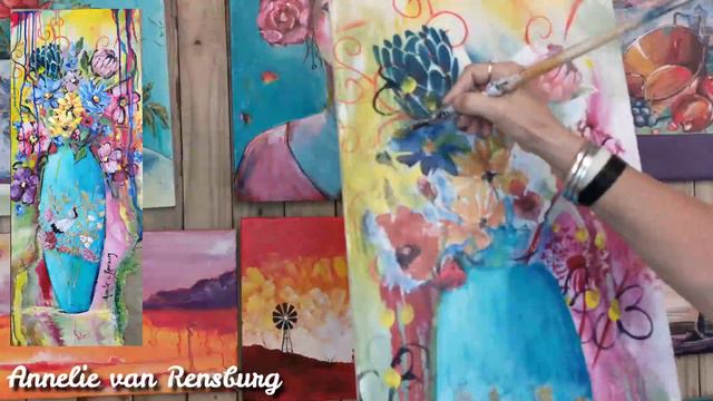 Acrylic Painting Tecniques|how To Paint Flowers| Decoupage For Beginners|mix Media In Art|stencils