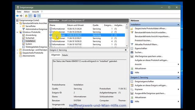 Protokolle der Ereignisanzeige für Problemlösungen und Windows 10 Benutzer-Anmeldeinfos nutzen смотреть онлайн