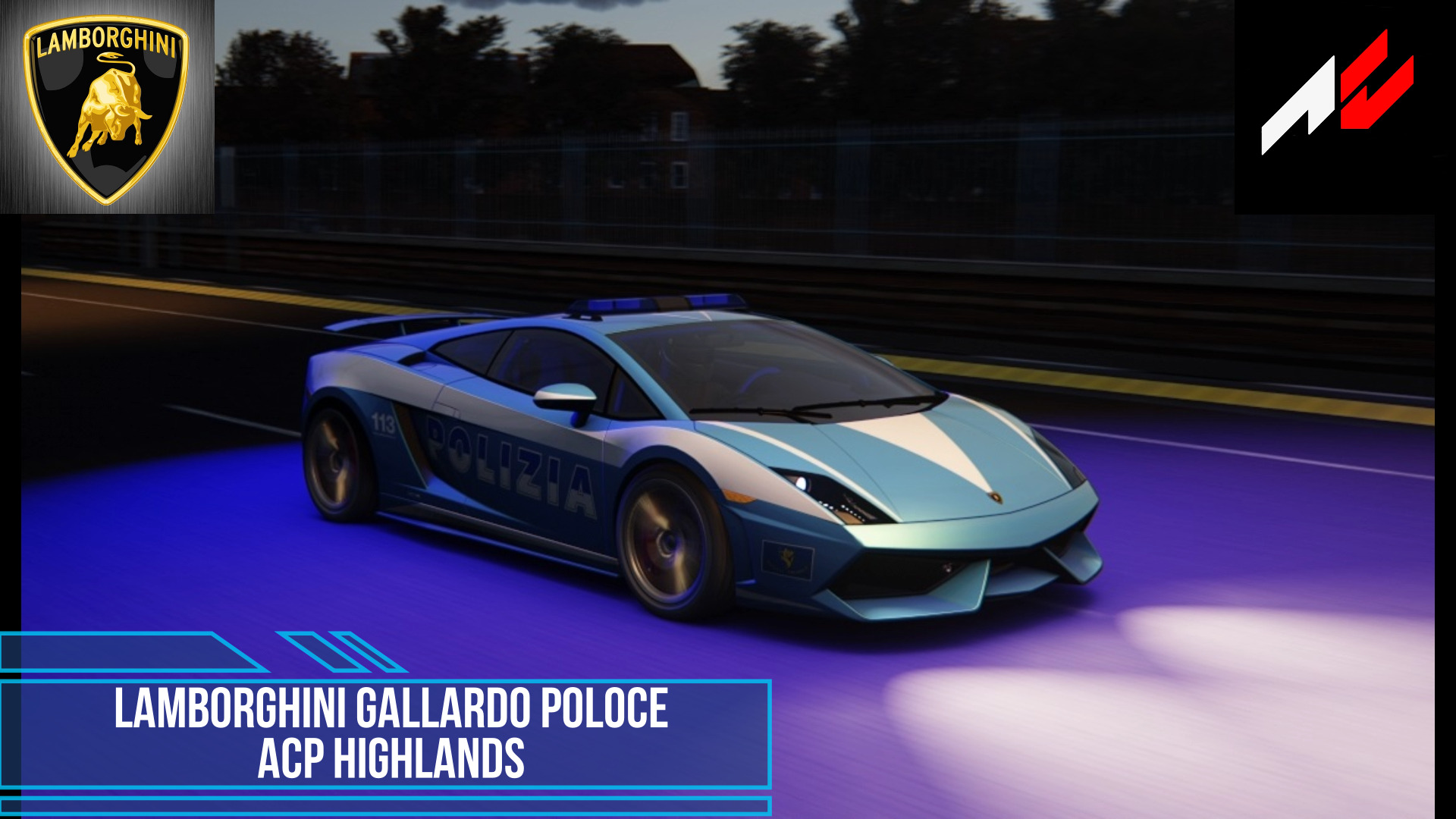 Lamborghini Gallardo Police - ACP Highlands Freeroam | Assetto Corsa..mp4 смотреть онлайн