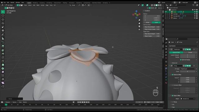 How to make a 3D cactus - Blender tutorial смотреть онлайн