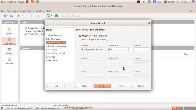 DBMS LibreOffice Base Query Creation смотреть онлайн