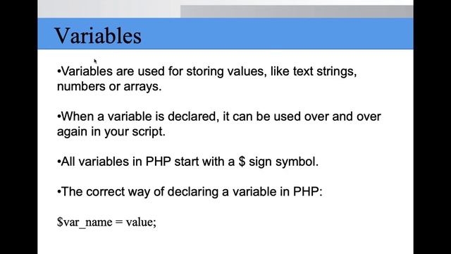 PHP Basics, History, Syntax, Data Types, Operations, Control Structures смотреть онлайн