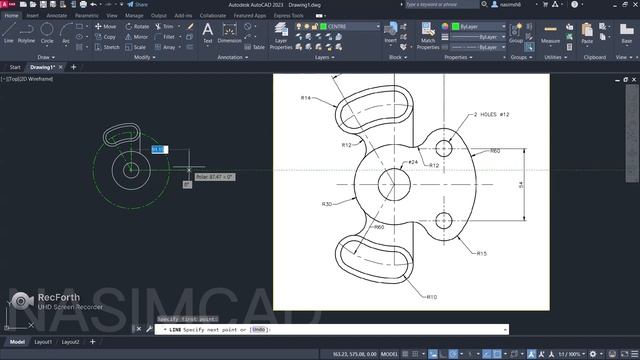 2D AutoCAD Exercise - 20 смотреть онлайн