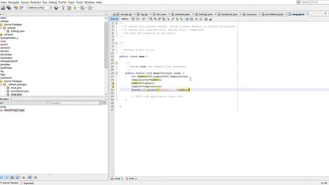 JAVA SWAPPING USING TEMPORARY VARIABLE WITH EXPLANATION IN TAMIL FOR BEGINNERS смотреть онлайн