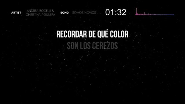 Christina Aguilera & Andrea Bocelli - Somos Novios (Karaoke)