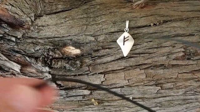 Амулет из бивня мамонта с руной Феху. смотреть онлайн