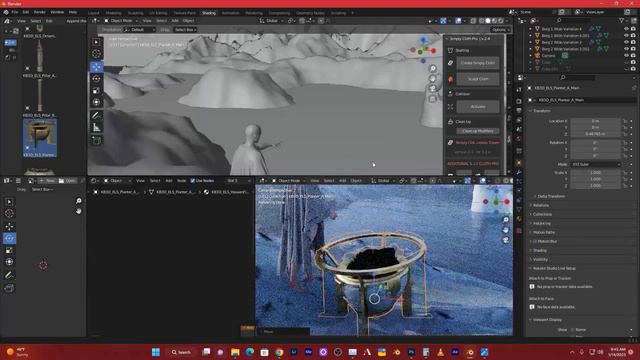 Blender Speed Art - Snowy Fantasy Landscape смотреть онлайн