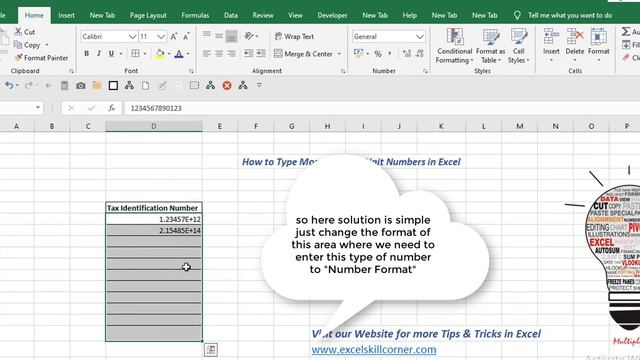 How to type more than 12 digits number in excel in simple way смотреть онлайн
