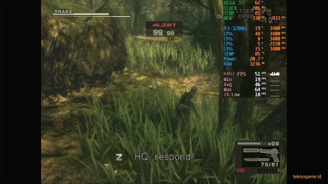 Metal Gear Solid 3: Snake Eater | AMD Ryzen 3 3200U Vega 3 смотреть онлайн