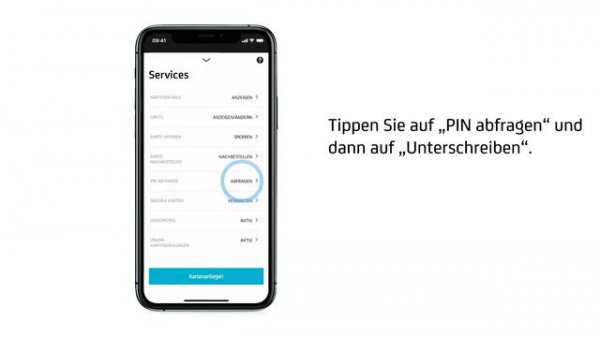 MobileBanking App | Karten PIN-Abfrage