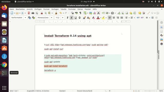 How to Install Terraform (v1.0.5) on Ubuntu 20.04 Linux using apt method смотреть онлайн