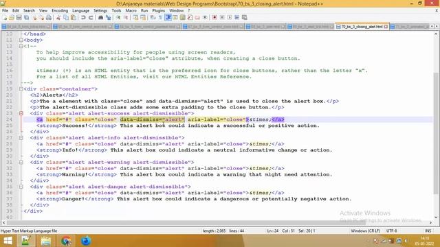 Bootstrap For Alert| Bootstrap 3 / 4 / 5 | Example And Tutorial #10(Part1) - Gujarati смотреть онлайн