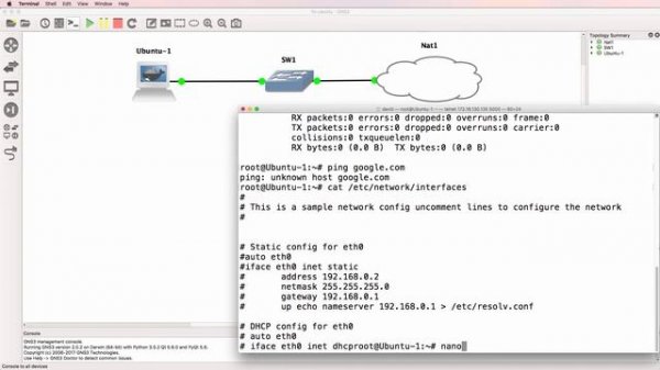 GNS3 Talks: Docker Ubuntu container not getting DHCP IP address (Part 1 - MAC). Troubleshooting GNS