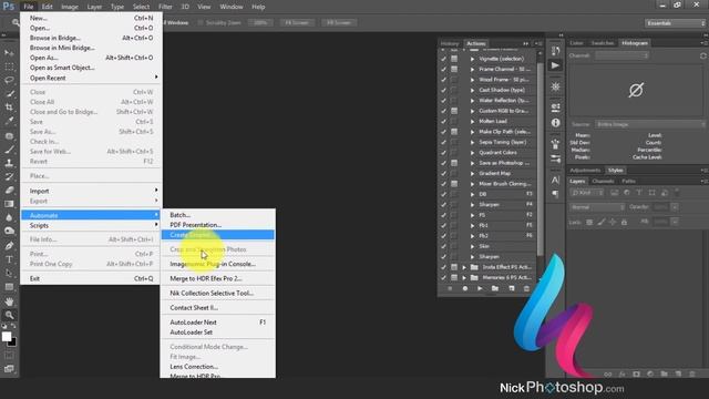Automate portrait editing using Photoshop Autoloader and Actions смотреть онлайн