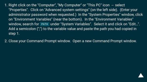 The script is installed in directory, which is not PATH