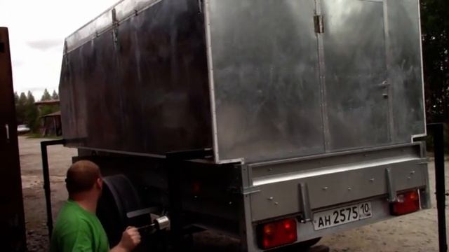 Самодельный жилой модуль в прицеп, #ПроектБорзик снятие модуля с прицепа