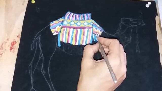 Velvet Painting Still Life Camel Of Sahara| Easy Camel Painting On velvet| Oil painting смотреть онлайн