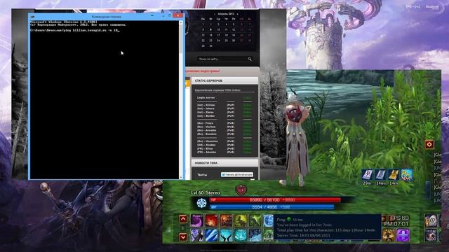 Как проверить пинг до серверов TERA Online смотреть онлайн