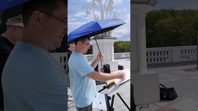 Пленэрная сессия на Северном речном вокзале Объединения «Выставочные залы Москвы» смотреть онлайн